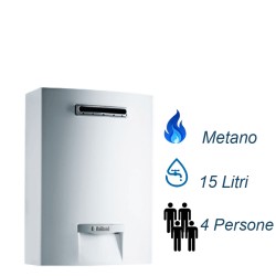 Vaillant Scaldabagno a Gas  per esterno outsideMAG 15 litri low NOx cod. MAG 158/1-5 RT Metano